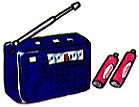 携帯ラジオ、電池