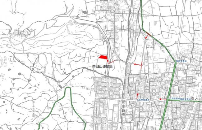 茶臼山運動場位置図