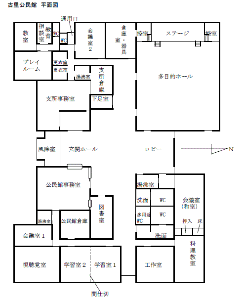 古里公民館平面図