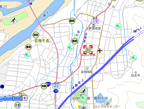 若穂公民館の位置図