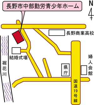 中部勤労青少年ホーム案内図