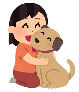 犬とふれあい