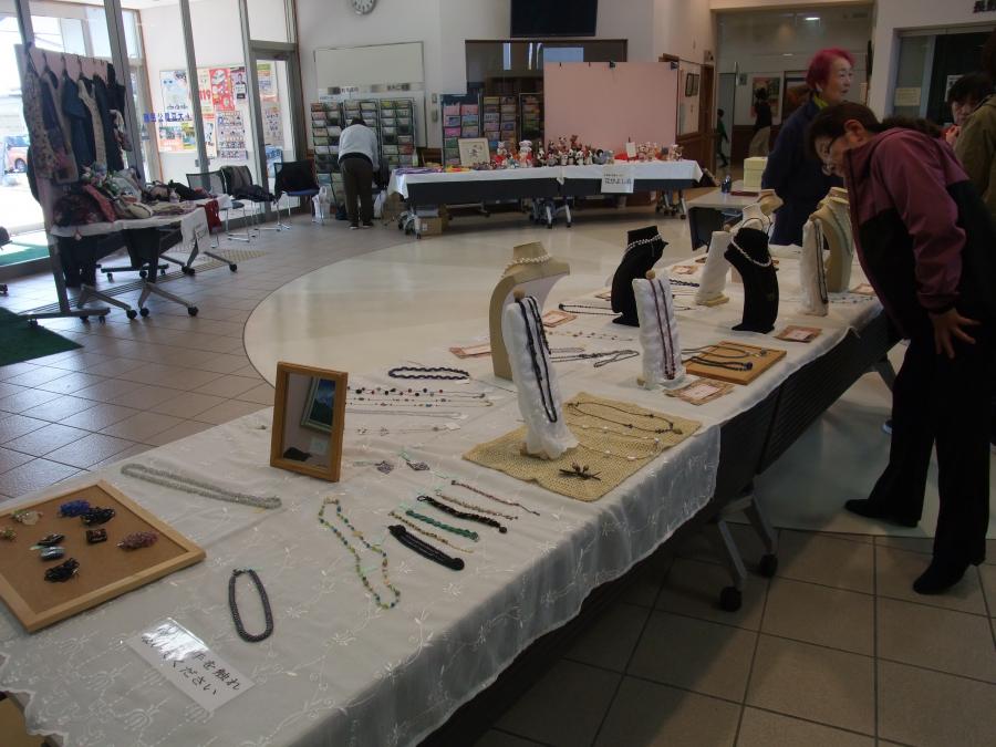 ビーズの展示風景