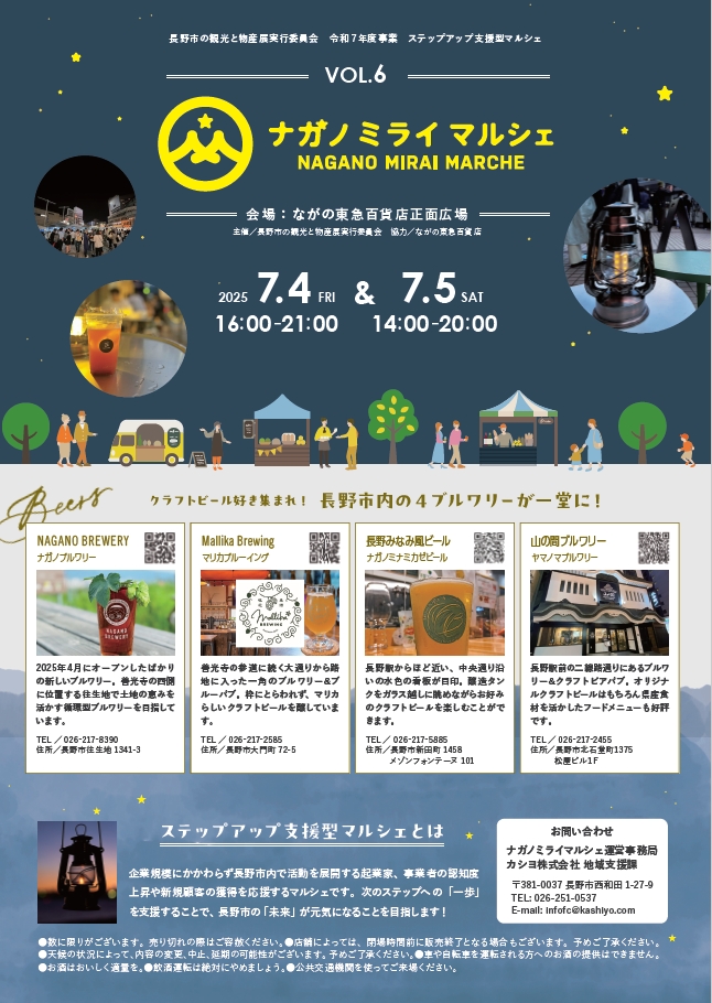 第6回ナガノミライマルシェチラシ表