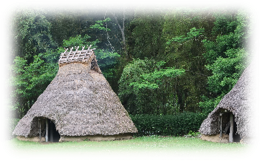 縄文時代の住居の写真