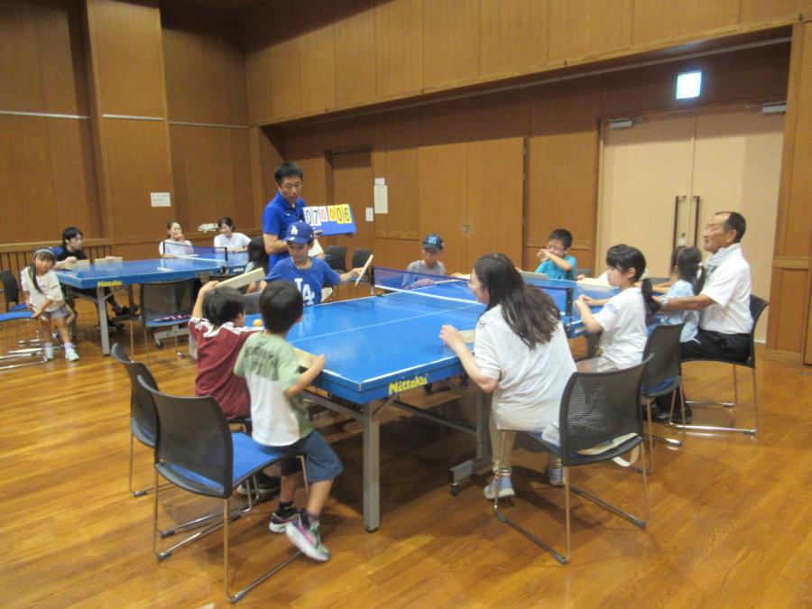 試合をしている所