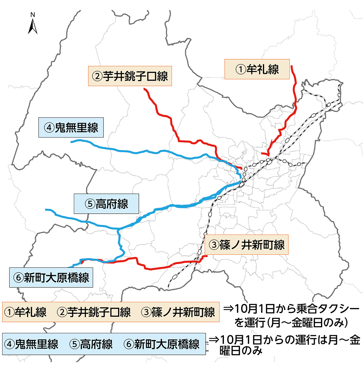 バスの路線図