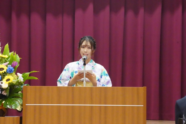 謝辞の様子