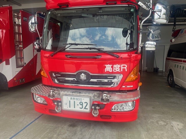 救助隊が乗る救助工作車