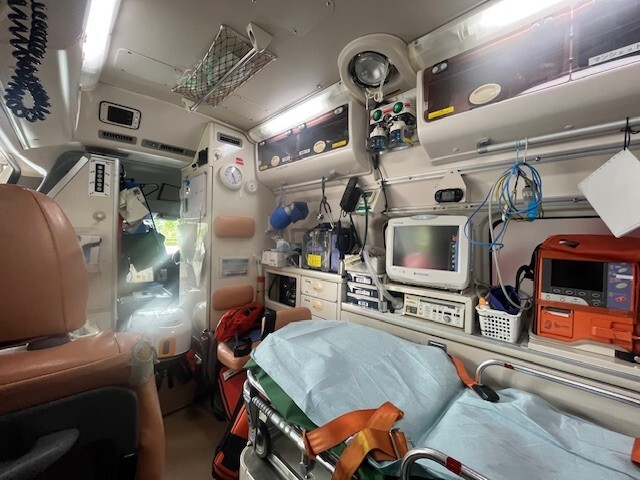 救急車の中の様子