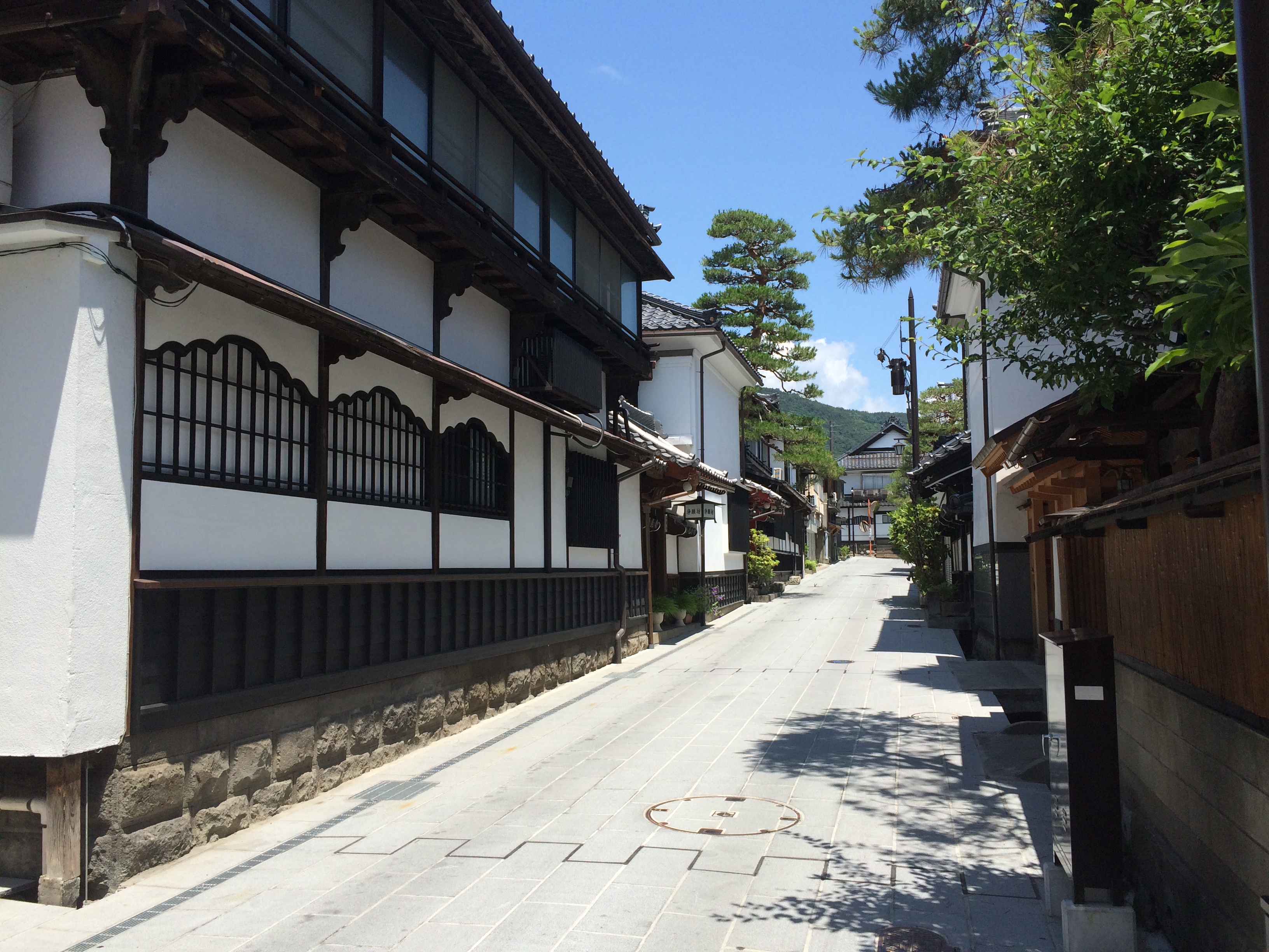 善光寺門前の小路のまちなみ