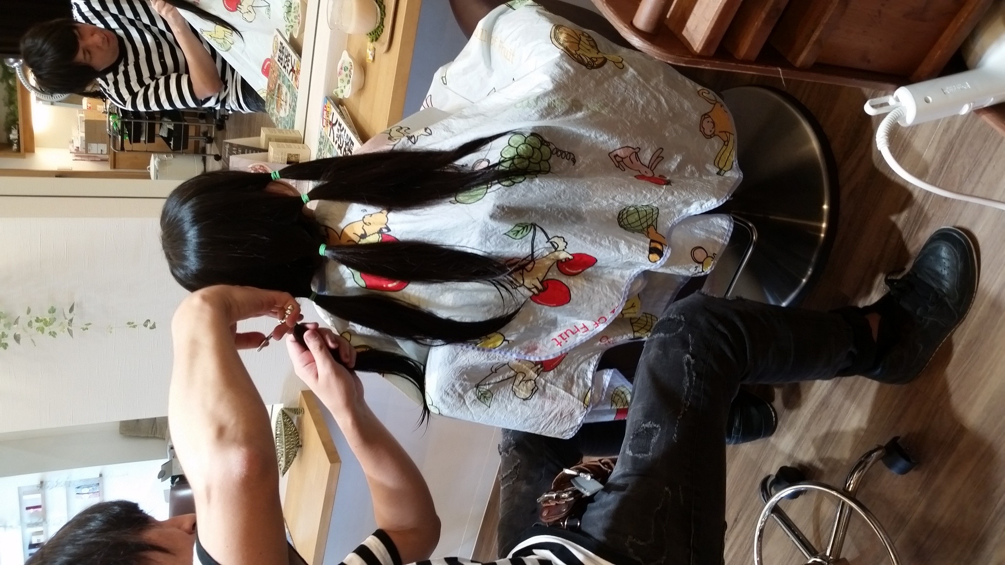 ヘアドネーション風景1