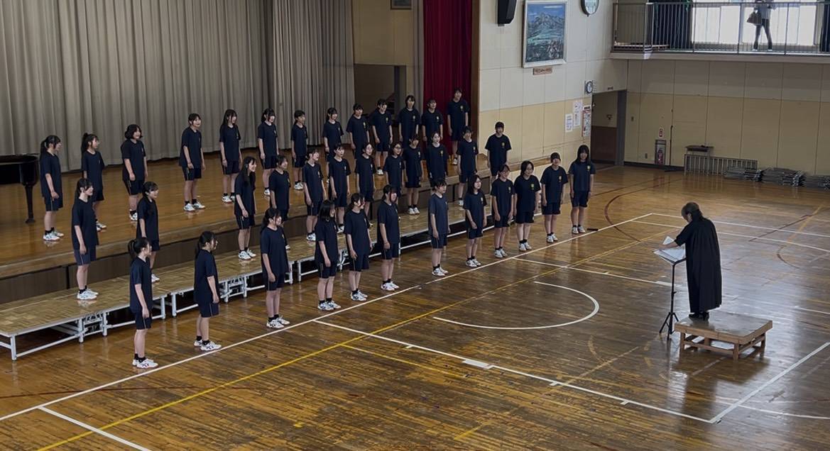 北部中学校合唱部発表風景1