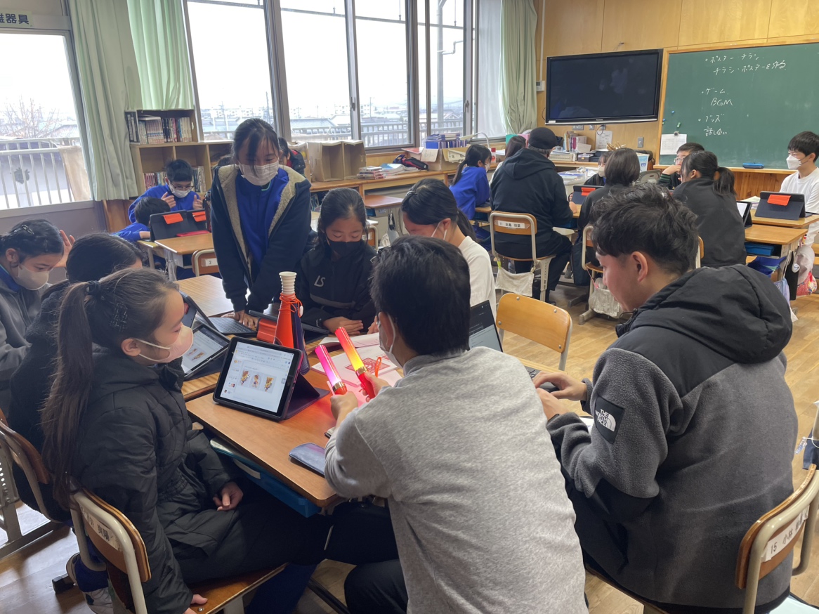 通明小学校での総合学習の様子の写真