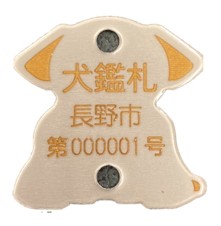 鑑札の写真