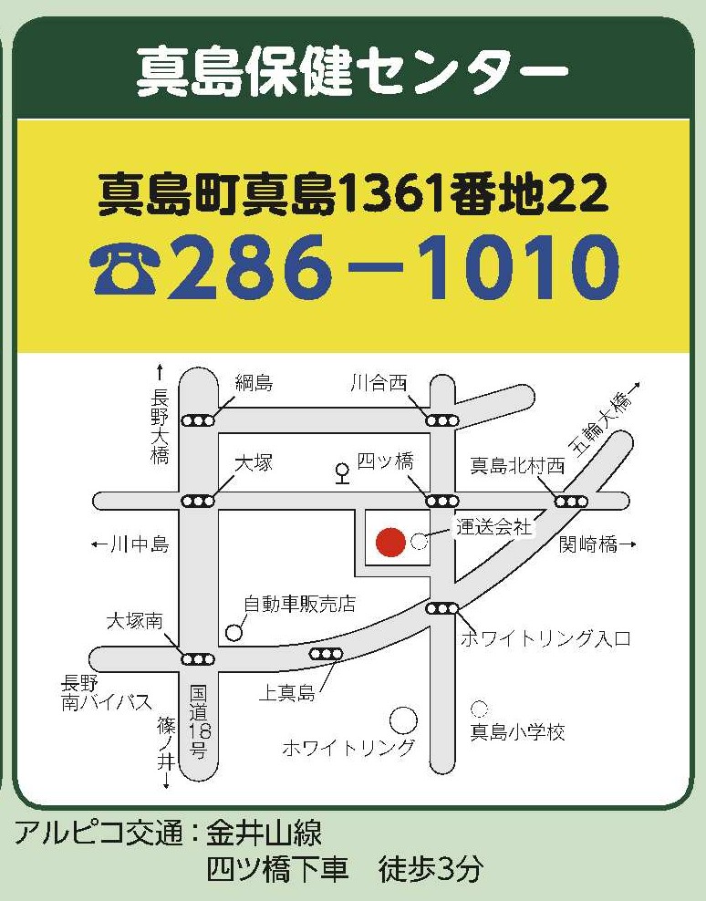 真島保健センター案内図