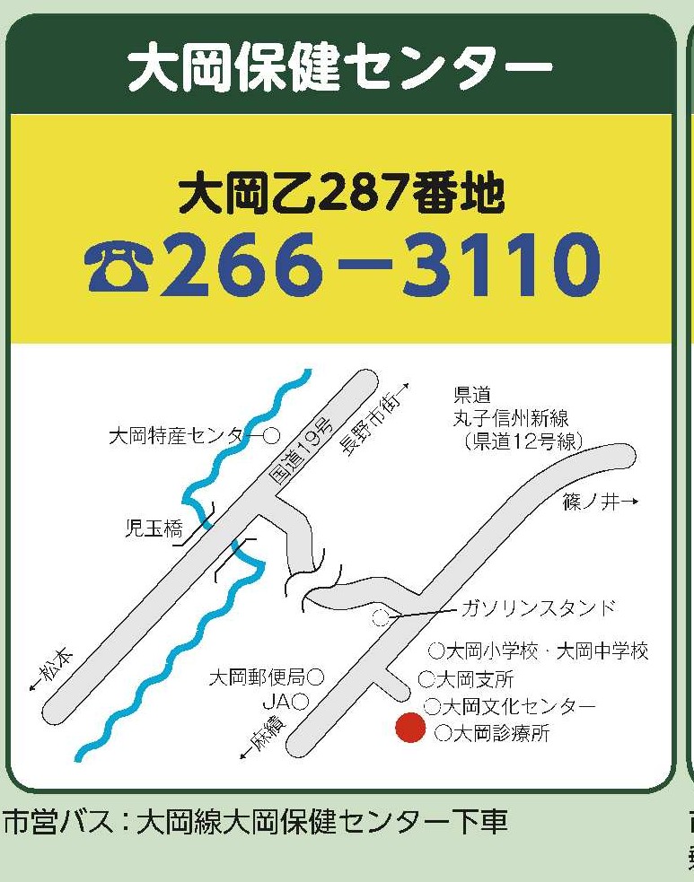 大岡保健センター案内図