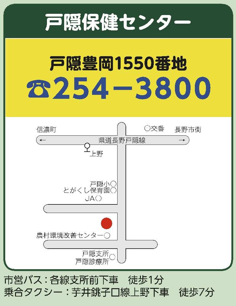 戸隠保健センター案内図