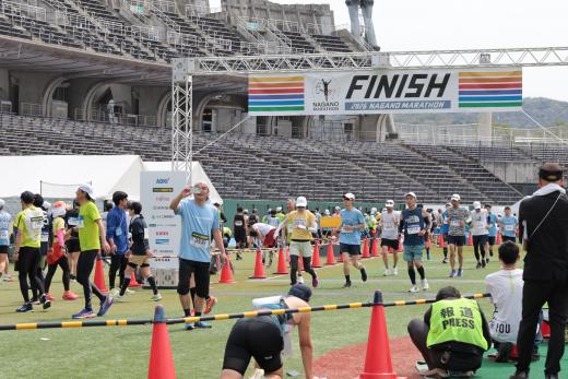 長野マラソンゴール地点