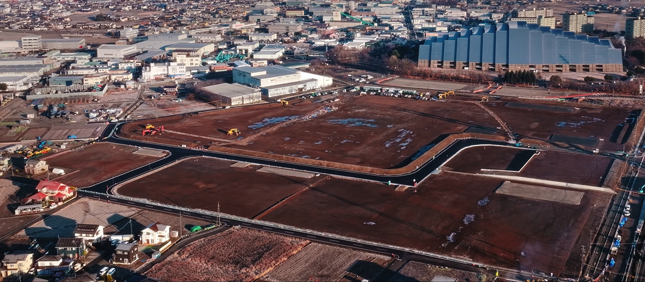 開発中のエムウェーブ南産業用地の写真