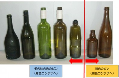 その他の色と茶色のビンの見分け方