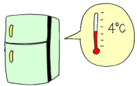 冷蔵庫の温度を保ちましょう