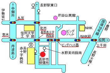 長野市保健所の地図