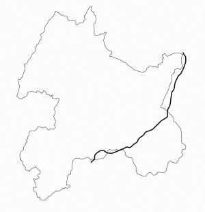 長野市の白地図（高速道理あり）