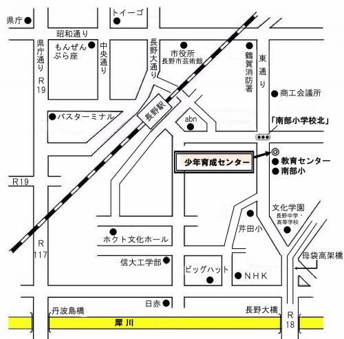 育成センターの案内地図