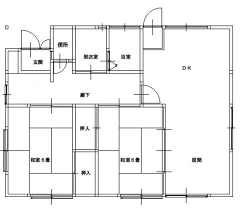 清水2LDK間取り図