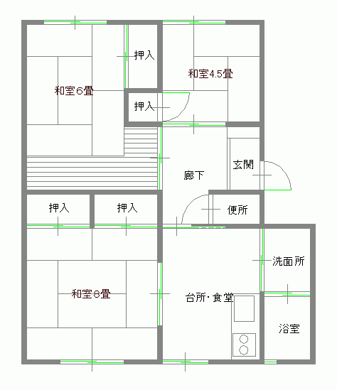 宇木3DK間取り図