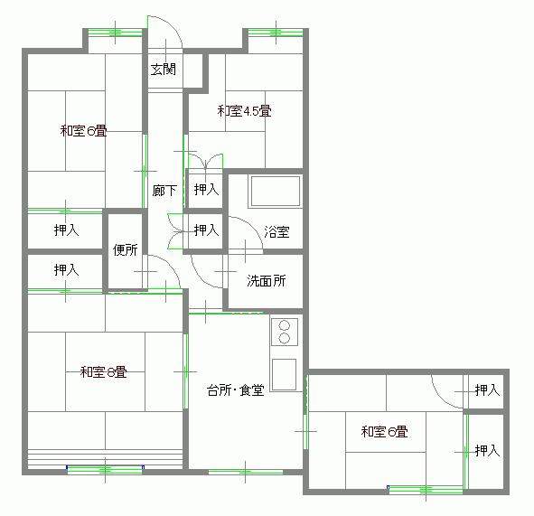 上松東4DK間取り図