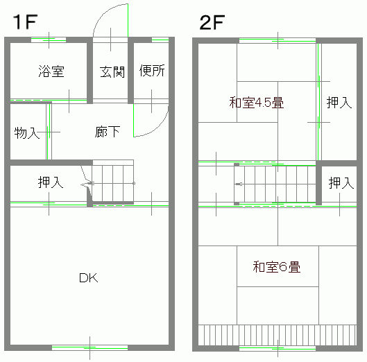 小島2DK間取り図