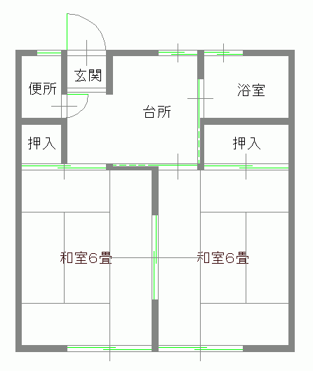 犀南2K間取り図