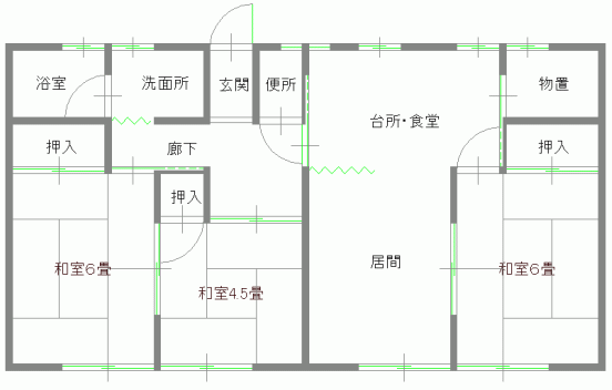 犀南3LDK間取り図