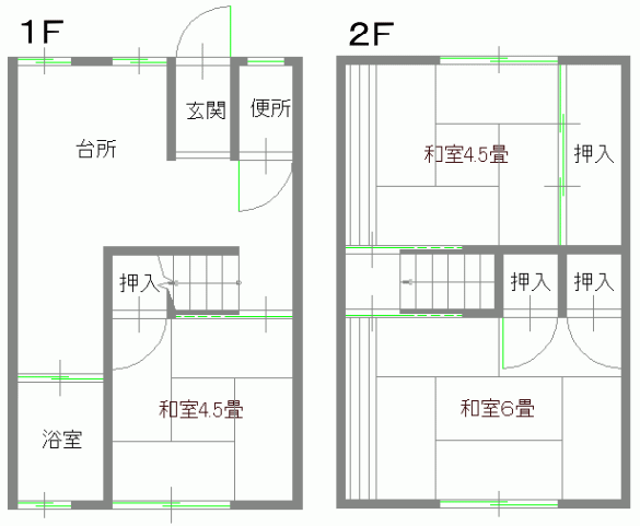 北五明西3DK間取り図