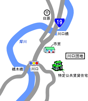 川口団地（特定公共賃貸住宅）_地図