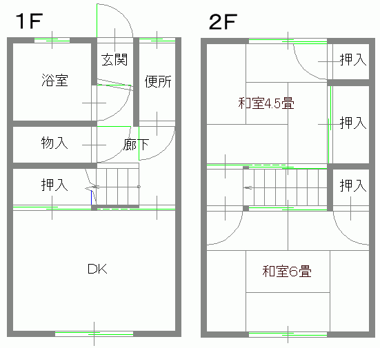 小市2DK間取り図