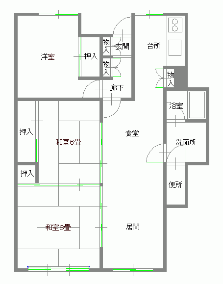 今井3DK間取り図