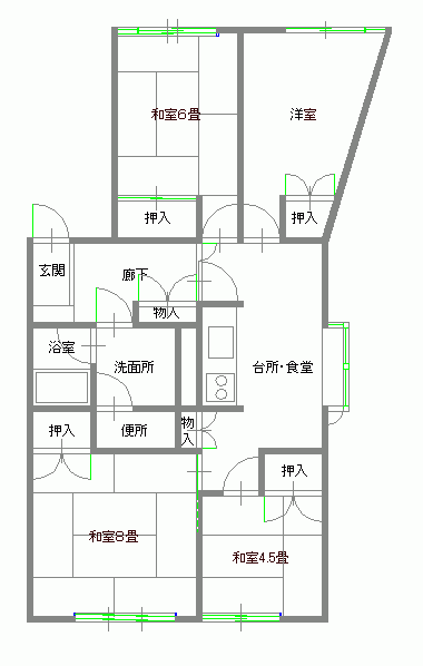 今井4DK間取り図