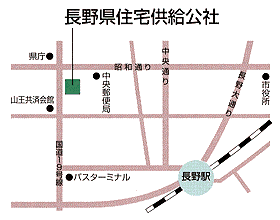 長野県住宅供給公社の地図です